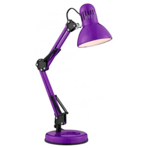 DESK PARTNERS pracovní stolní lampa EU2429PU v kovu barva fialová