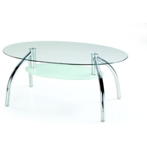 Halmar Konferenční stolek BERTA, bezbarvé/čiré sklo