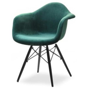 Jídelní židle-křeslo MALWA BRAC zelená, černá