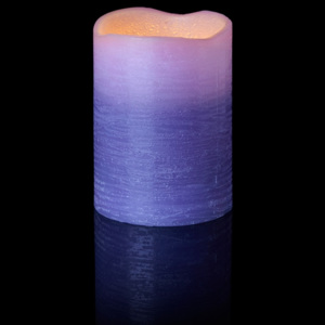LED vosková svíčka, levandulová, 10 cm