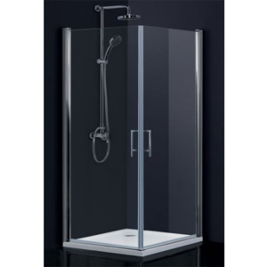 Obdélníkový a čtvercový sprchový kout SINTRA - 195 cm, 85 cm × 80 cm, Univerzální, Hliník chrom, Čiré bezpečnostní sklo - 6 mm HOPA