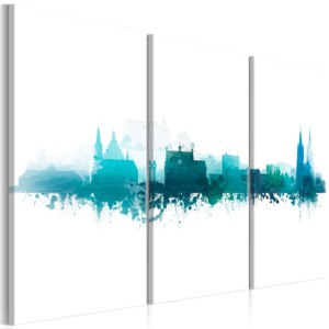 Vícedílný obraz - modré město (75x50 cm) - Murando DeLuxe