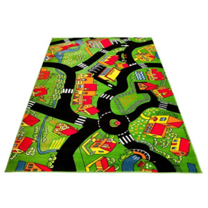 Kusový koberec dětský J0060 - Město-100x160 cm