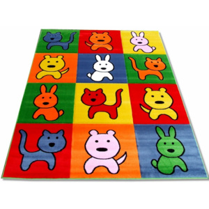 Kusový koberec dětský JE0270 - Psi a kočky 3-100x200 cm