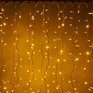 DecoLED LED záclona - 3x1m, teple bílá, 300LED