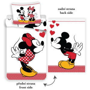 Jerry Fabrics Povlečení Mickey and Minnie in love 140x200, 70x90 cm