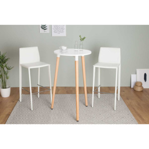 Barový stolek vysoký Sweden 105 cm bílý