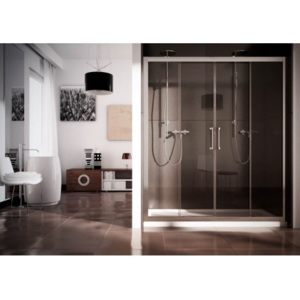 Sprchové dveře HOPA MITHRA - 149 - 157 cm, 190 cm, Univerzální, Leštěný hliník, Čiré bezpečnostní sklo - 6 mm HOPA