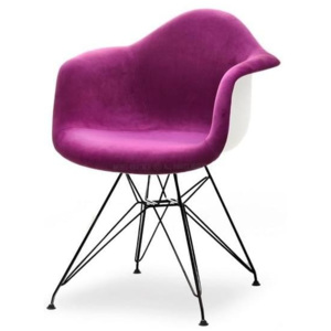 Designová jídelní židle TAMPA fialová, černá