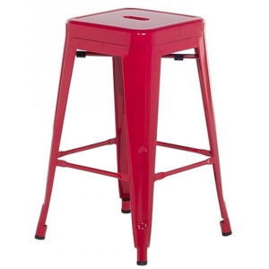 Červená barová stolička 60 cm - CABRILLO