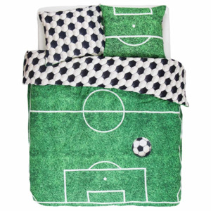 Bavlněné povlečení na postel, povlečení na jednolůžko, obrázkové povlečení 100% bavlna - téma fotbal, Covers & Co