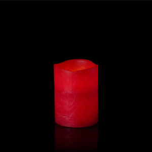LED vosková svíčka, šarlatová, 10 cm