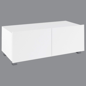 Obývací systém Calabrini - Tv stolek 100 - bílá/bílá lesk