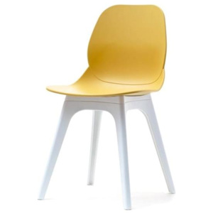 Medo Jídelní židle LEAF DSX žlutá - bílá