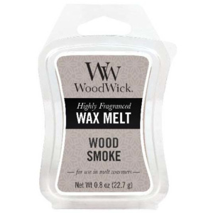 WoodWick - vonný vosk Wood Smoke (Kouř a dřevo) 23g (Vůně cedru a žhavých uhlíků vytvoří nostalgický pocit hořícího praskajícího ohně.)