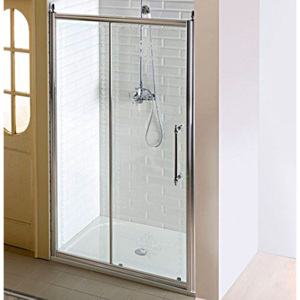 ANTIQUE sprchové dveře, posuvné,1300mm, čiré sklo s dekorem, chrom (GQ4513) Gelco
