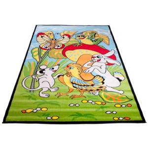 Kusový koberec dětský J0260 - Lesní zvířátka -80x150 cm