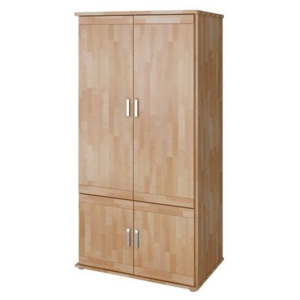 HP-Nábytek Skříň Alfa 2D Praktik BUK - (š/v/h) 95 x 185 x 55 cm policová