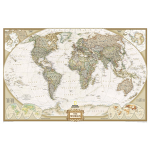 Plakát - Mapa světa (Rozměr: 90x60 cm)