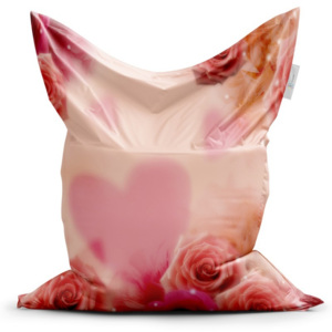 Sedací vak - Růžová abstrakce (Velikost: 150x100 cm)
