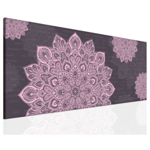 Mandala fialový obraz (100x40 cm) - InSmile ®