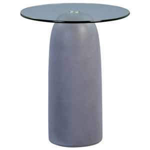 Artenat Odkládací stolek skleněný Tudor, 50 cm šedá