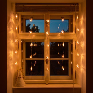 Vánoční osvětlení do okna hvězdičky