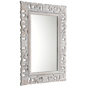 SCULE zrcadlo v rámu, 80x120cm, bílá IN324