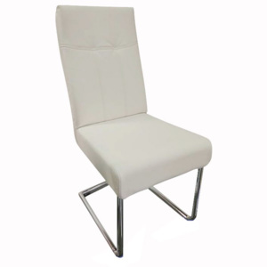 Jídelní židle Loreta, bílá ekokůže