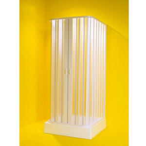 Čtvercový sprchový kout SATURNO - 185 cm, 60 - 80 cm × 70 - 90 cm, Univerzální, Plast bílý, Polystyrol HOPA