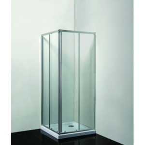 Sprchový kout Smart - RANDA - 190 cm, 90 cm × 90 cm, Univerzální, Hliník chrom, Čiré bezpečnostní sklo - 6 mm HOPA
