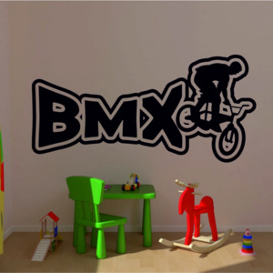 Samolepka na zeď - nápis BMX (Rozměr: 60x29 cm)