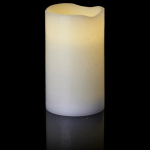 LED vosková svíčka, bílá, 12,5 cm