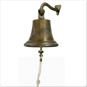 Lodní zvon 1888, retro mosazný zvon se závěsem LDC7, patina, námořnícké dekorace
