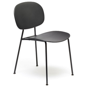 Výprodej Infiniti designové židle Tondina Pop Chair (konstrukce černa/kůže černá)