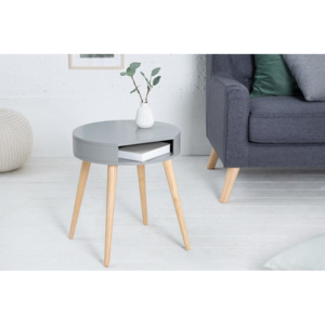 Odkládací stolek Scandinavia sivý- dub
