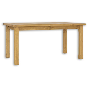 Dřevěný stůl 80x140 MES 02 A s hladkou deskou - K02 tmavá borovice
