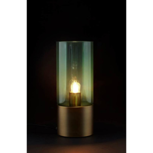 Stolní lampa bronzová/zelená 607040