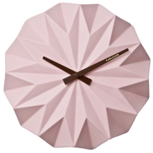 Nástěnné hodiny Origami 27 cm Karlsson (Barva - růžová)