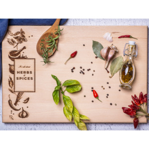 Maddera Design Herbs & Spices Typ Dřeva: Buk, Barva okraje: Černá, Dodací doba: Standardní (10 pracovních dnů - ZDARMA)