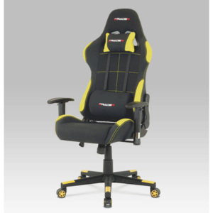Herní židle na kolečkách ERACER F02 – černá/žlutá