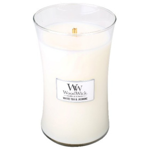 Vonná svíčka WoodWick White Tea & Jasmine - Bílý čaj a jasmín 609,5 g