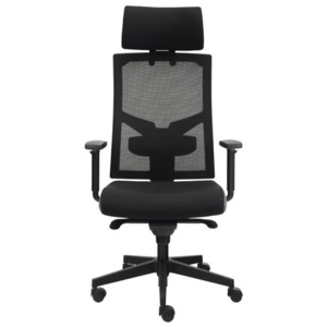 Kancelářská židle na kolečkách Alba GAME ŠÉF VIP T- synchro – černá, nosnost 150 kg