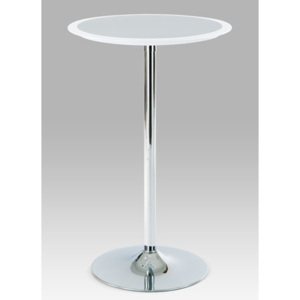 Barový stůl, bílá / stříbrná (AUB-6050 WT)