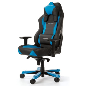 Herní židle DXRACER Wide OH/WY0/NB – umělá kůže, černá/modrá