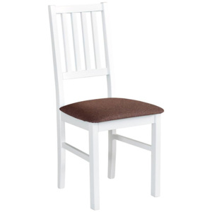 Židle Zefir VII A, Barva dřeva: bílá, Potah: 29 - ekokůže hnědý - NE 18