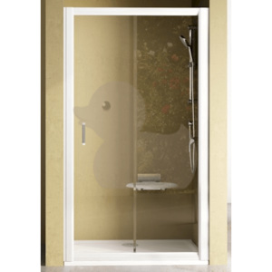 Sprchové dveře 100x190 cm Ravak Rapier chrom matný 0NNA0U0PZ1