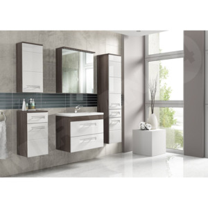 Koupelnový nábytek Somo II 60cm, 021-barva avola / bílý lesk , sifon ano MIRJAN