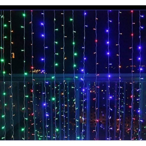VOLTRONIC® 59984 Vánoční osvětlení - světelný závěs - 3x6 m barevná 600 LED