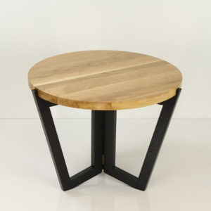 Mørtens Furniture Konferenční stolek Mollen, 60 cm, černá/dub